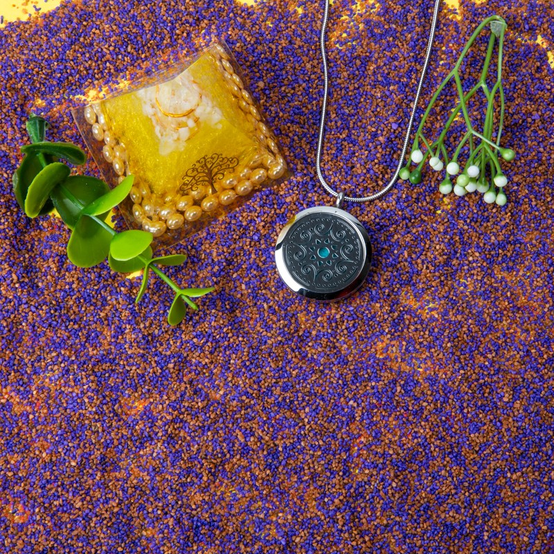 Medalion aromaterapie Mandala lant inox| Ezera.ro