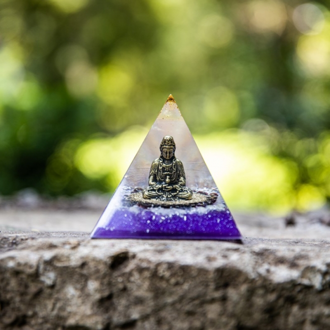 Piramida Orgonica Cuart Alb Buddha | Ezera.ro