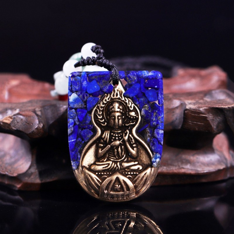 Pandantiv Pietre semipretioase Lapis Lazuli orgon Buddha  | Ezera.ro