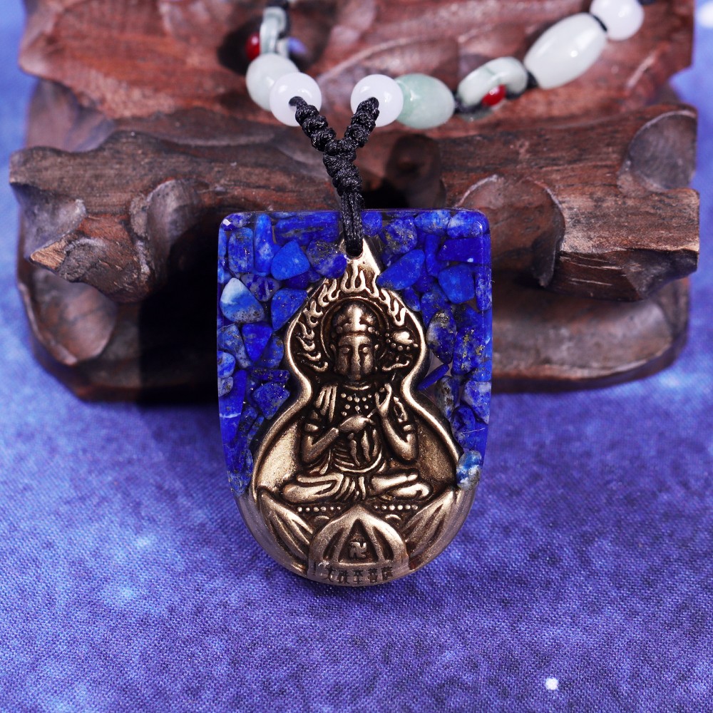 Pandantiv Pietre semipretioase Lapis Lazuli orgonit Buddha | Ezera.ro
