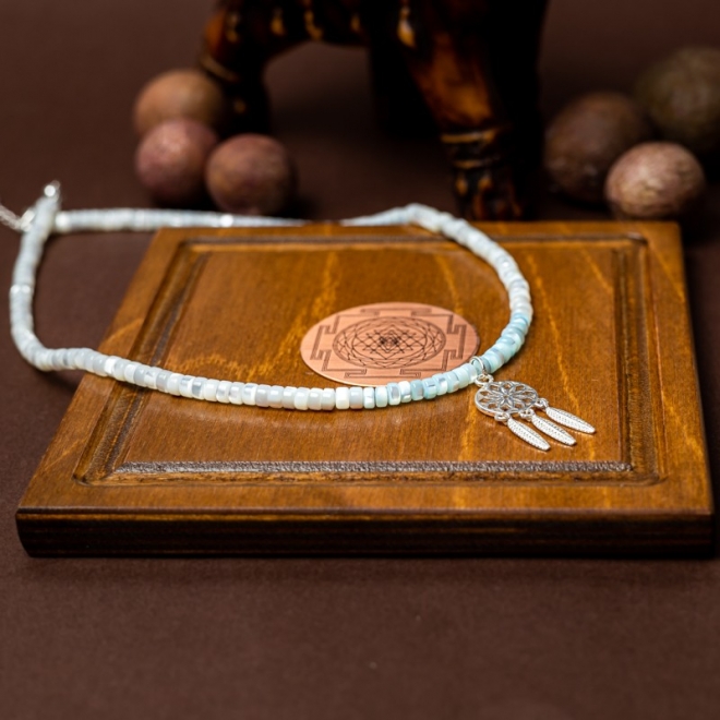 Colier Choker Tanya din scoici, inchidere si accesorii din argint 925